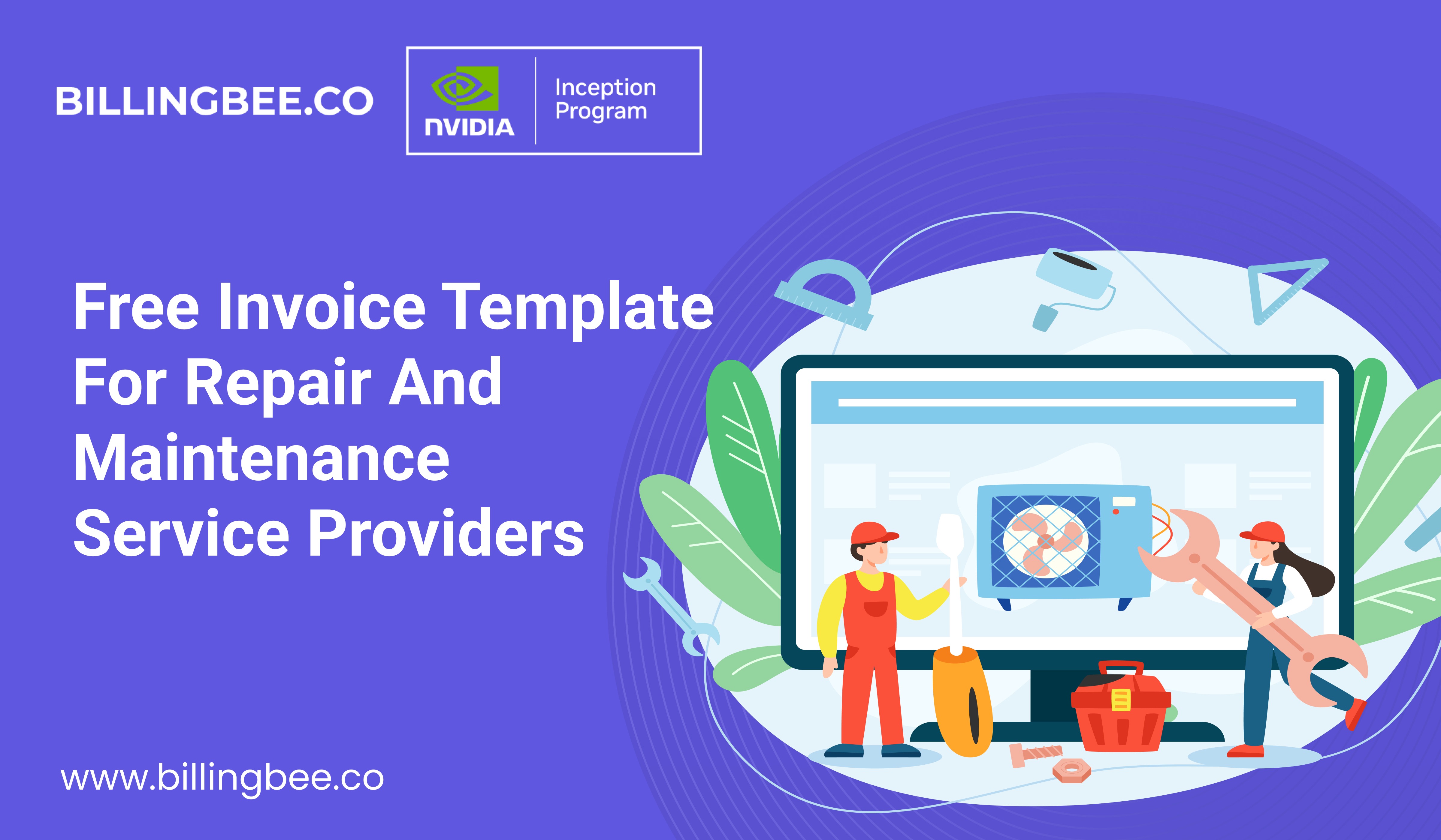 Free Invoice Template for Repair and Maintenance Service Providers<