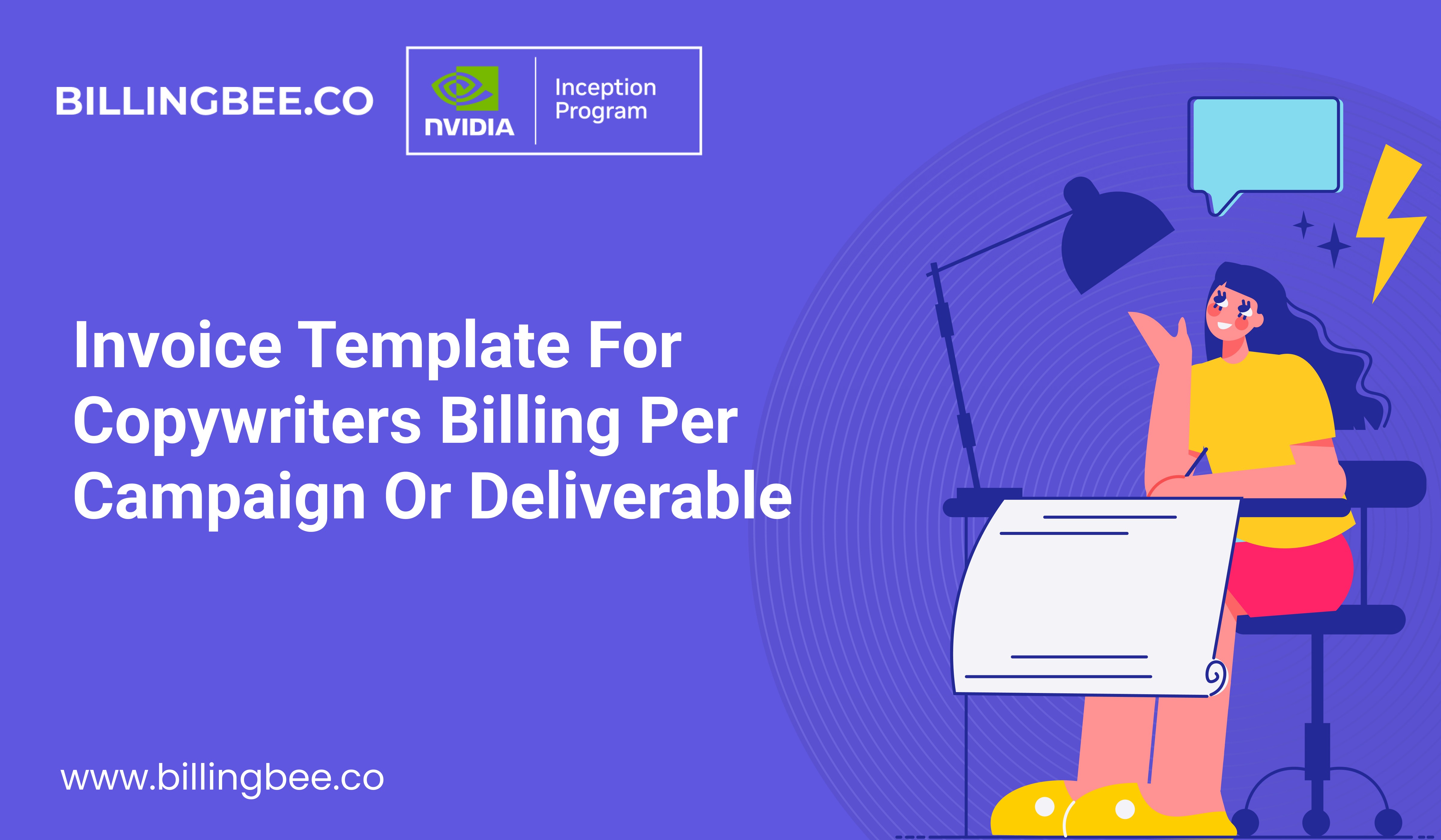 Invoice Template for Copywriters Billing Per Campaign or Deliverable