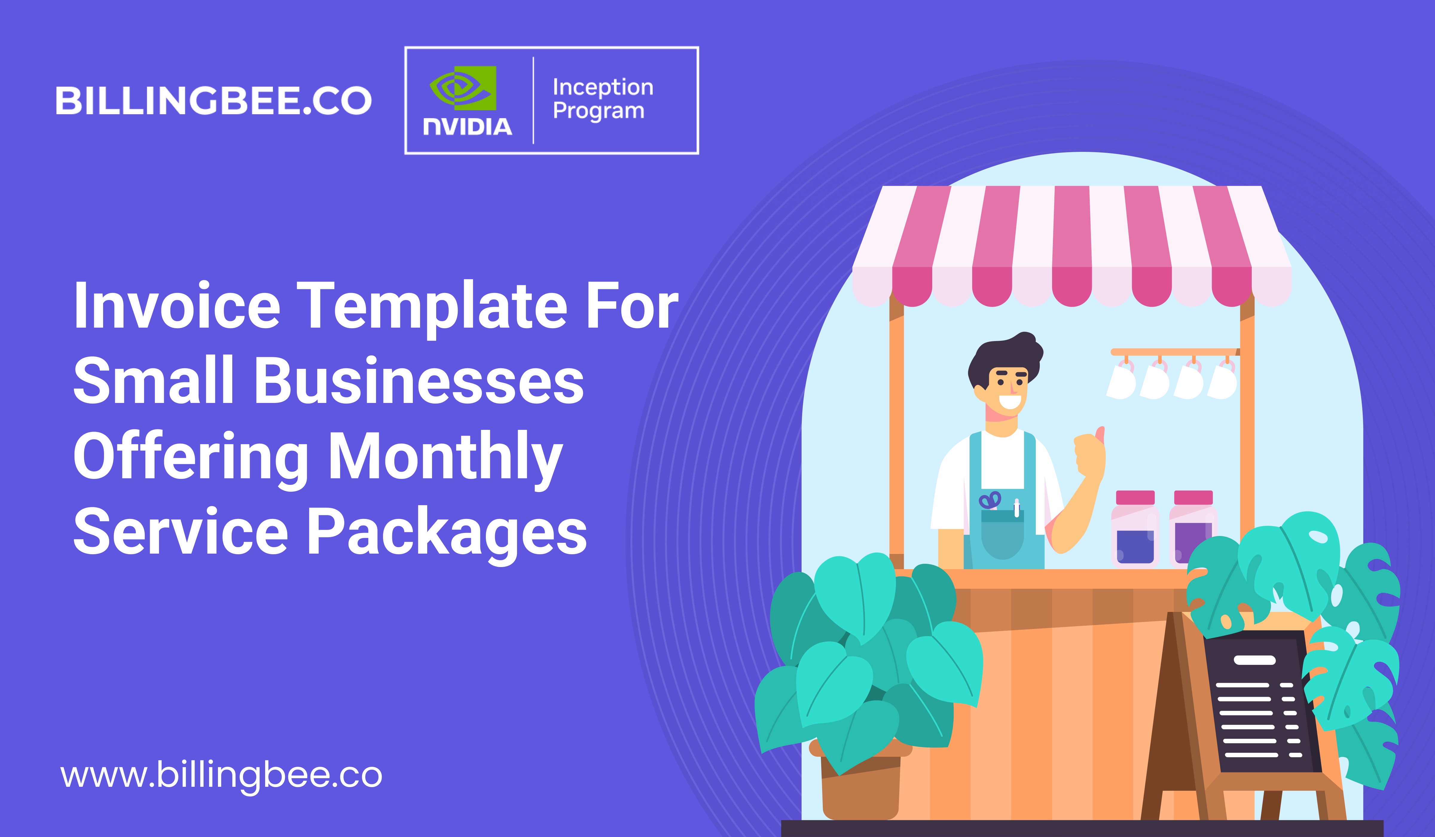 Invoice Template for Small Businesses Offering Monthly Service Packages